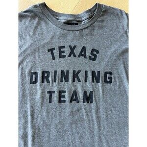 Rally House Texas Drinking Team Short Sleeve Size Large Gray Green